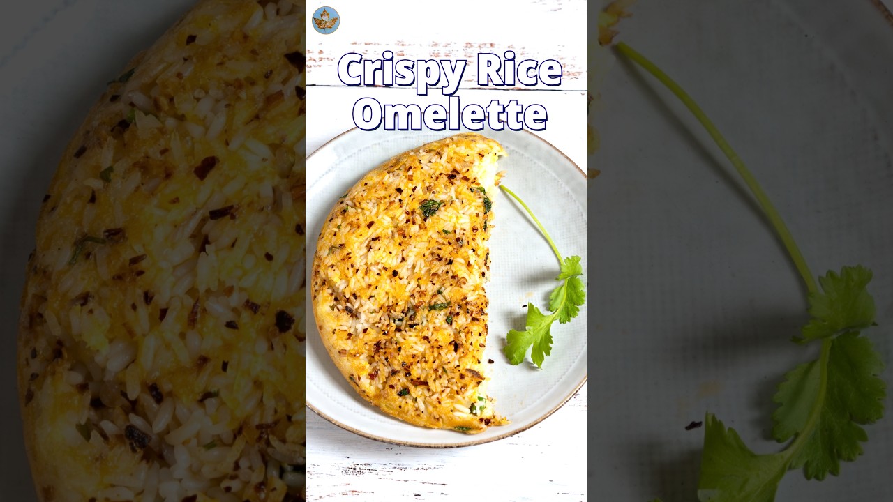 Crispy Rice Omelette, its good #recipe #maplekitchen