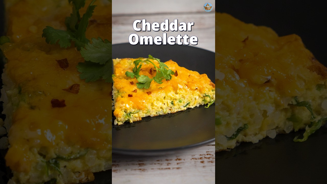Tasty Cheddar Omelette with Rice | A Fulfilling Meal #omelette