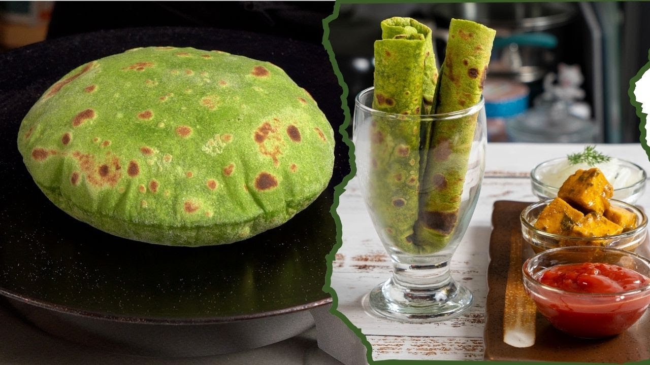 How to make soft & Healthy Spinach Flatbread #palakroti