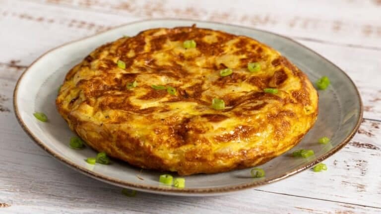 Spanish omelette on a plate