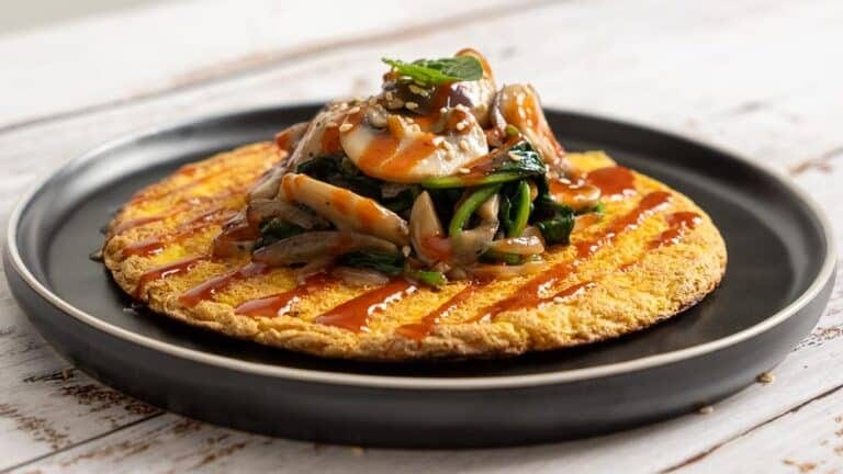 Vegan Omelette on a plate