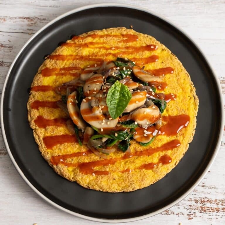 Vegan Omelette on a plate