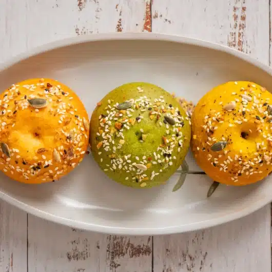 High-Protein Lentil Bagels: Red, Green & Yellow Variations