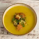 Jalebi Flavored Crepe - perfect recipe for festival season Pumpkin Soup with parmesan croutons