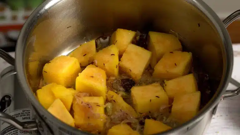 diced pumpkin