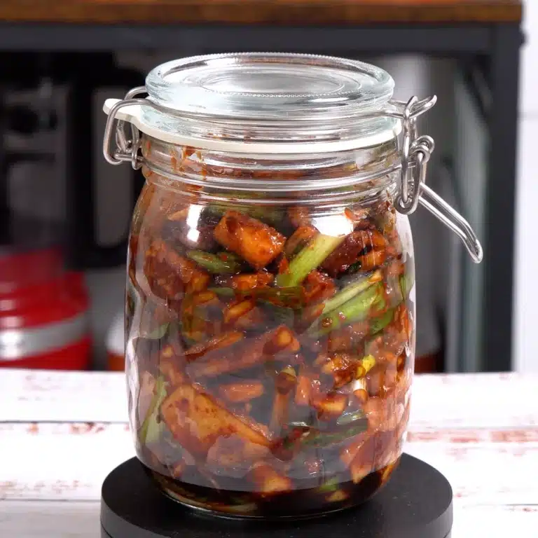 Fresh Pineapple Kimchi in a jar