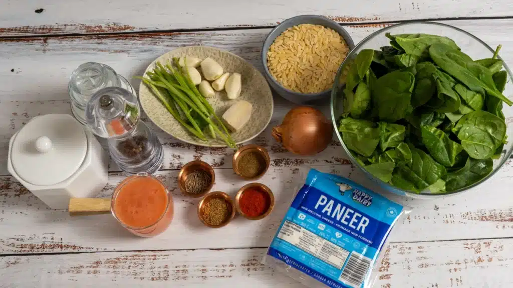 orzo palak paneer