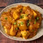 Delicious Mango Chicken on a plate