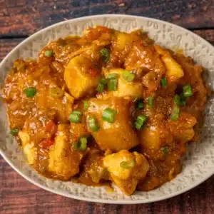 Delicious Mango Chicken on a plate
