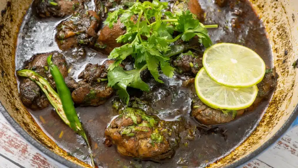 Deep Flavors, Simple Steps : Black Sesame Chicken is Magical Black Sesame Chicken with coriander, green chili and lime
