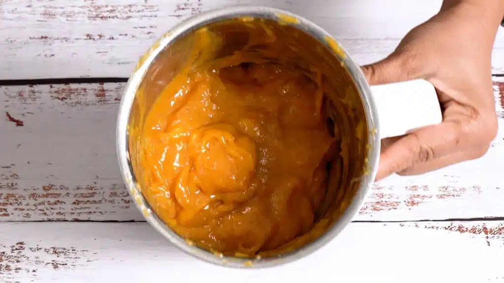 Mango Sesame Cake : No Flour, No Egg, just 5 Ingredients mango puree with dates