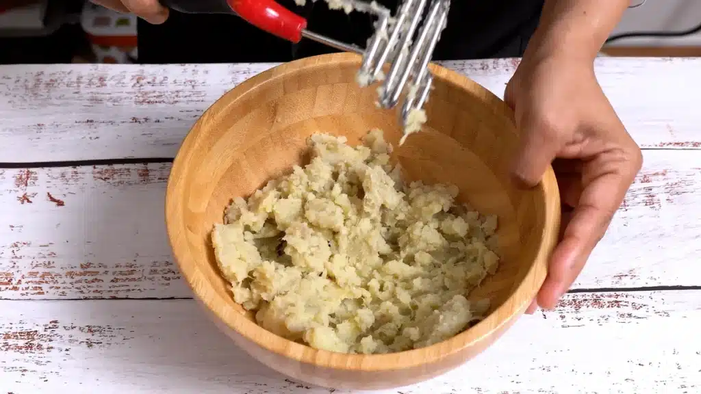 Chewy Sweet Potato (Korean Inspired) Snacks Recipe mash boiled sweet potato