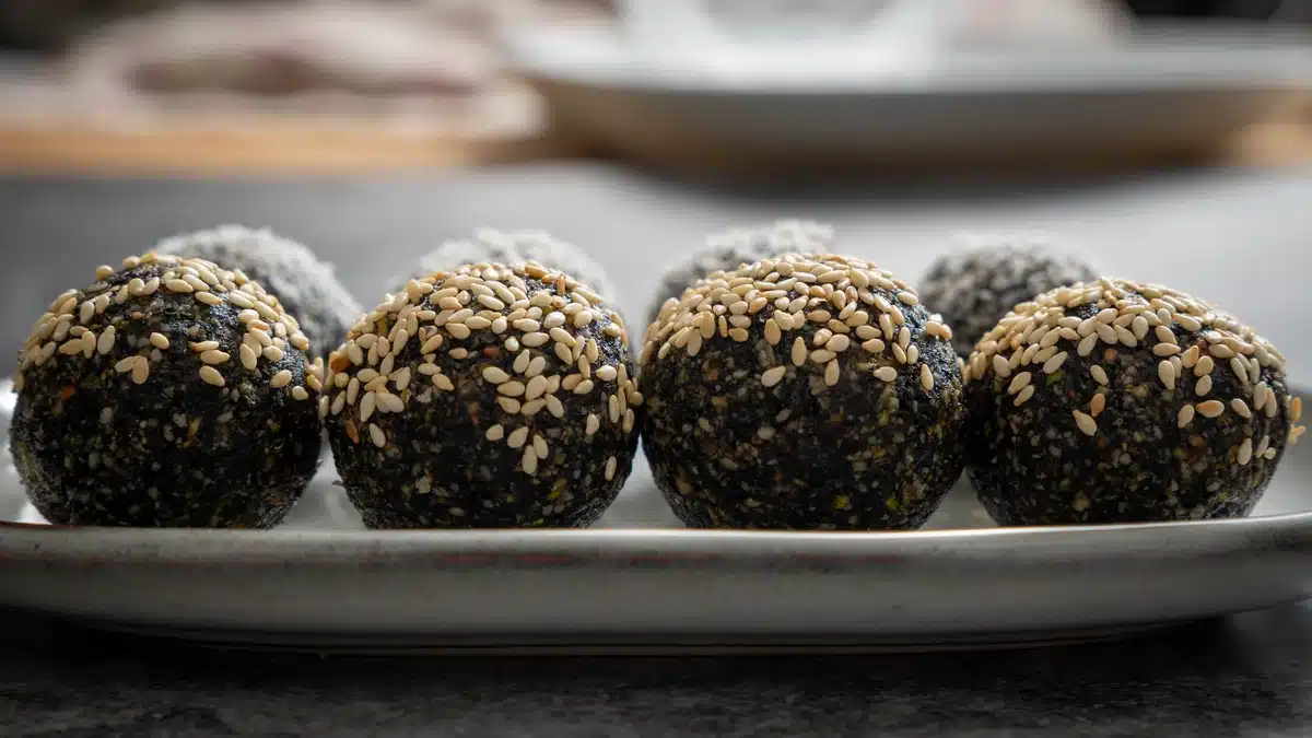 Sweet Black sesame bites