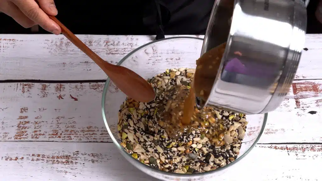 Nuts and Seeds Cracker : Crispy, Healthy and Tasty mix syrup with seed mixture