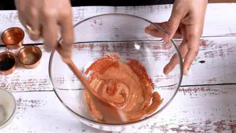 mix tahini with spices