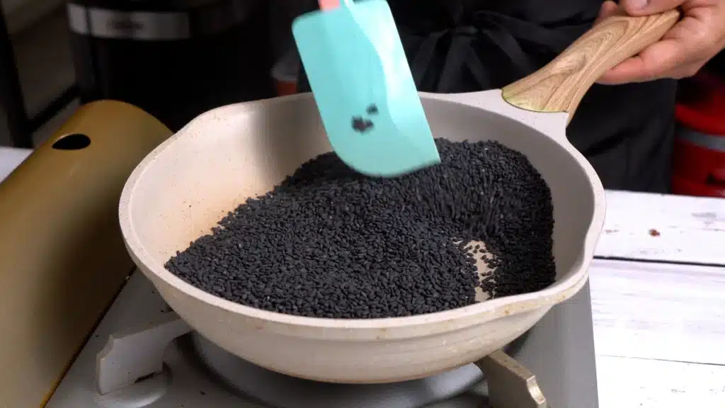 Black Sesame Bites Recipe – Crispy, Nutty, and Sweet roast black sesame seeds