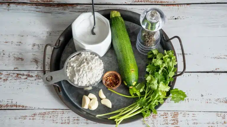 zucchini paratha rolled ingredients