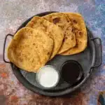 milky paratha with milk and chocolate