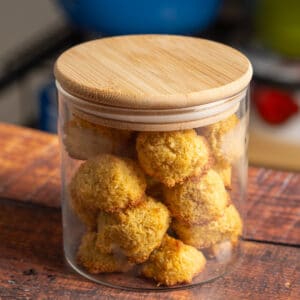 baked coconut dessert in a jar