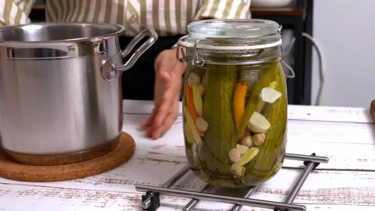 let it cool down before keeping pickle inside fridge