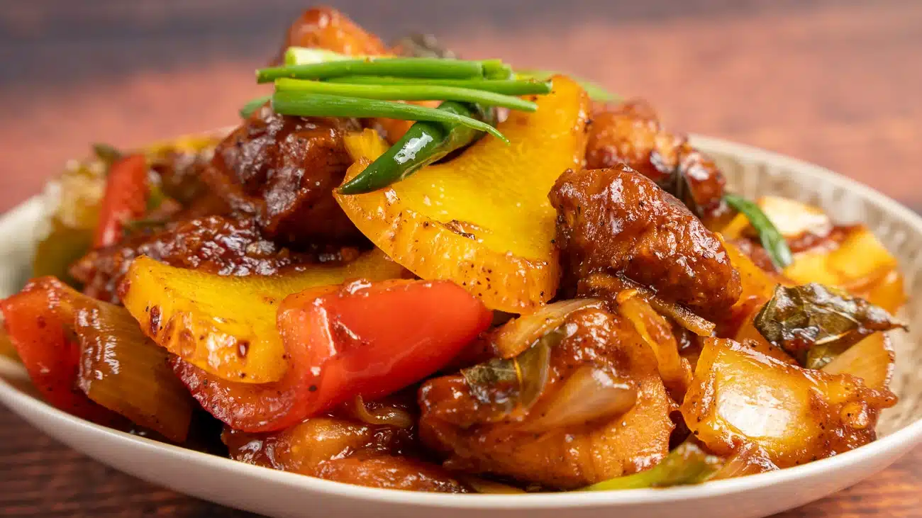 Devilled Chicken on a plate