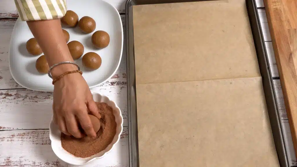 These Soft Pumpkin Pie Cookies Will Melt In Your Mouth, Really Delicious coat each ball in brown sugar cinnamon powder