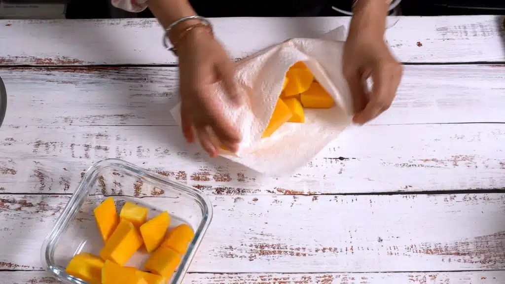These Squash Cookies Are Perfect with Tea or Coffee dry squash with a paper towel