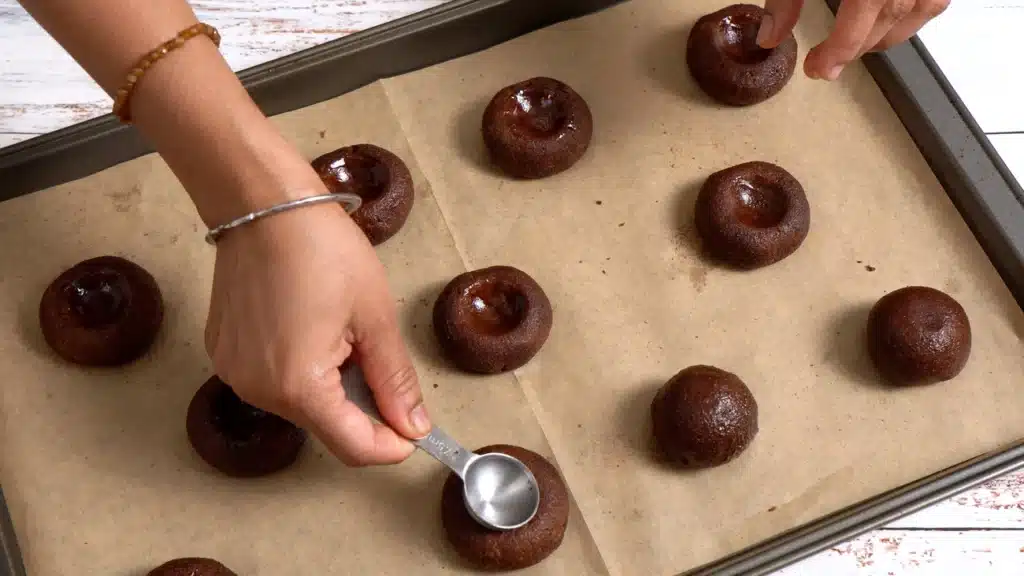 These Soft Pumpkin Pie Cookies Will Melt In Your Mouth, Really Delicious make space in middle of cookie with a spoon