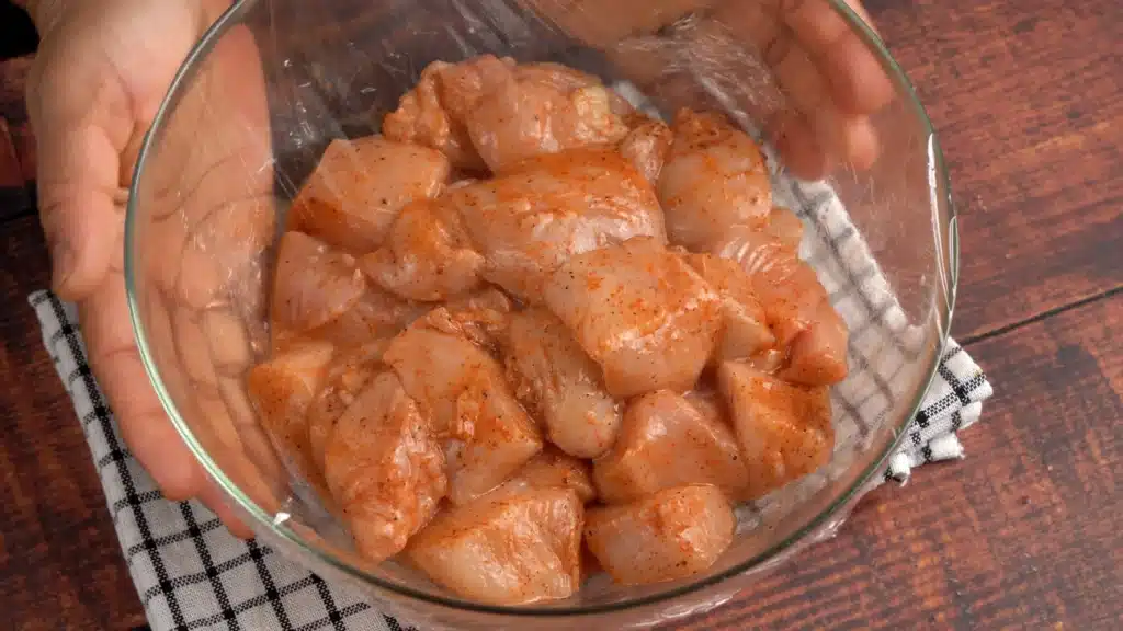 Devilled Chicken - Perfect Appetizer For Spice Lovers marinate chicken with spices