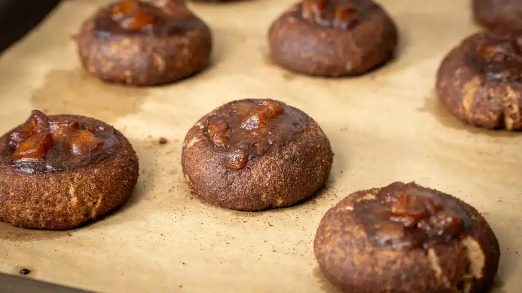 These Soft Pumpkin Pie Cookies Will Melt In Your Mouth, Really Delicious pumpkin pie cookies - freshly baked on a baking tray