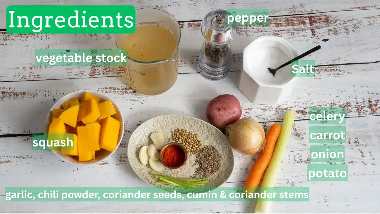 squash soup -ingredients