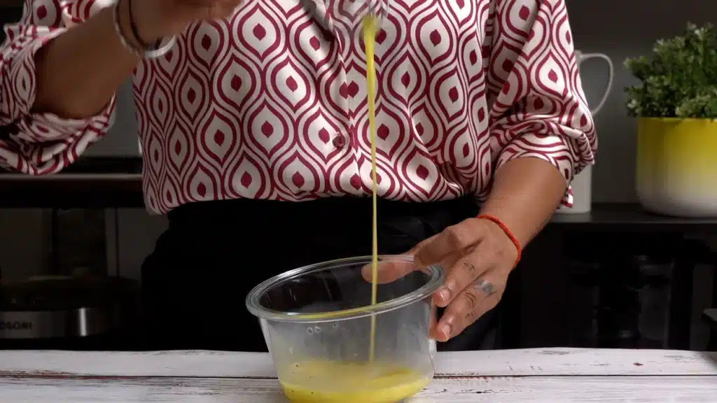 beat eggs with salt and pepper