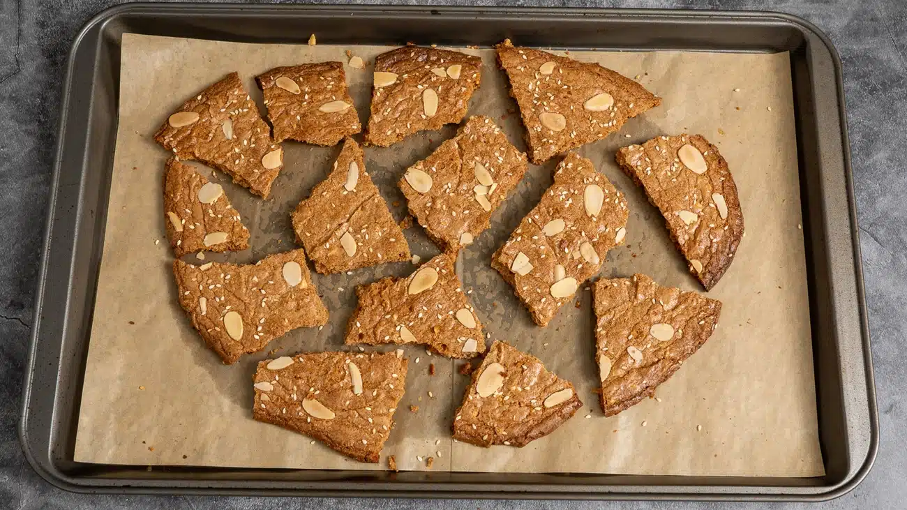 oats cracker on a tray