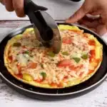 pizza omelette on a plate