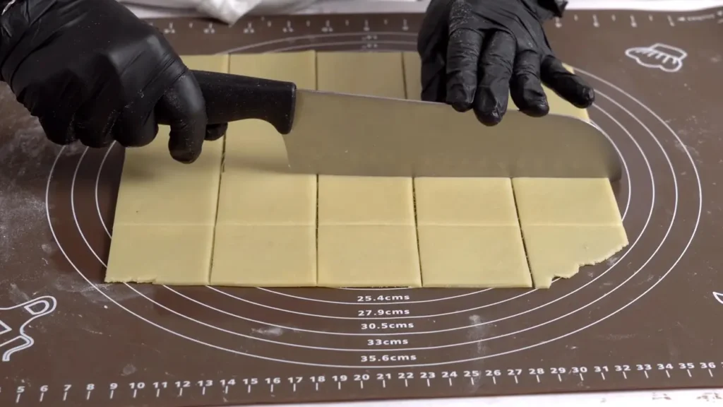 cut in 2inch square pieces