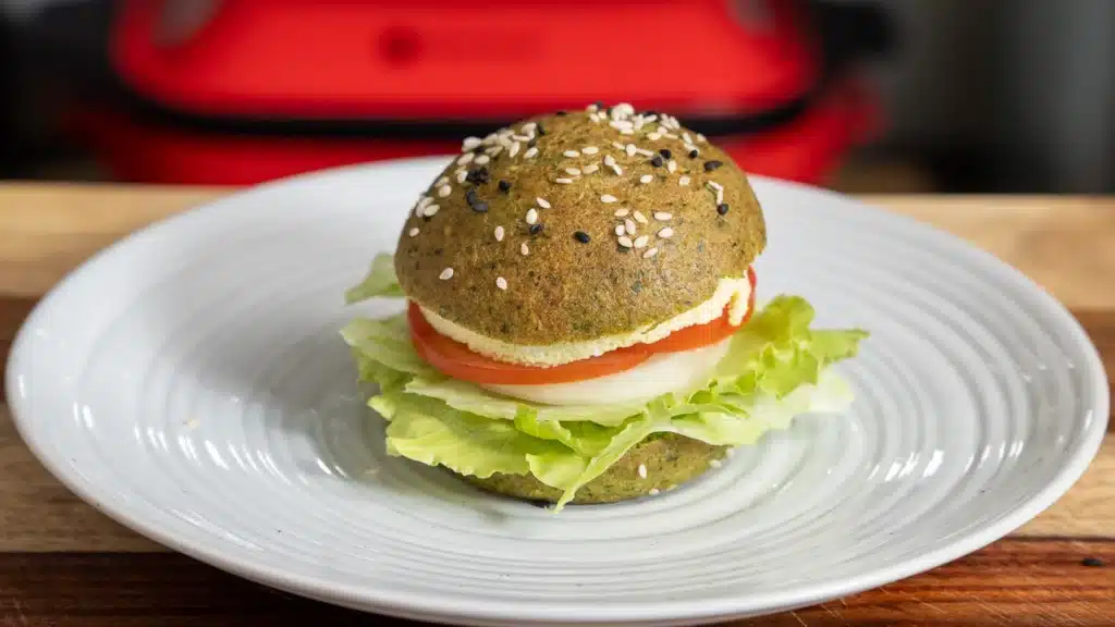 Diabetic Friendly! The Best Low Carb Quinoa Peas Bun green bun burger