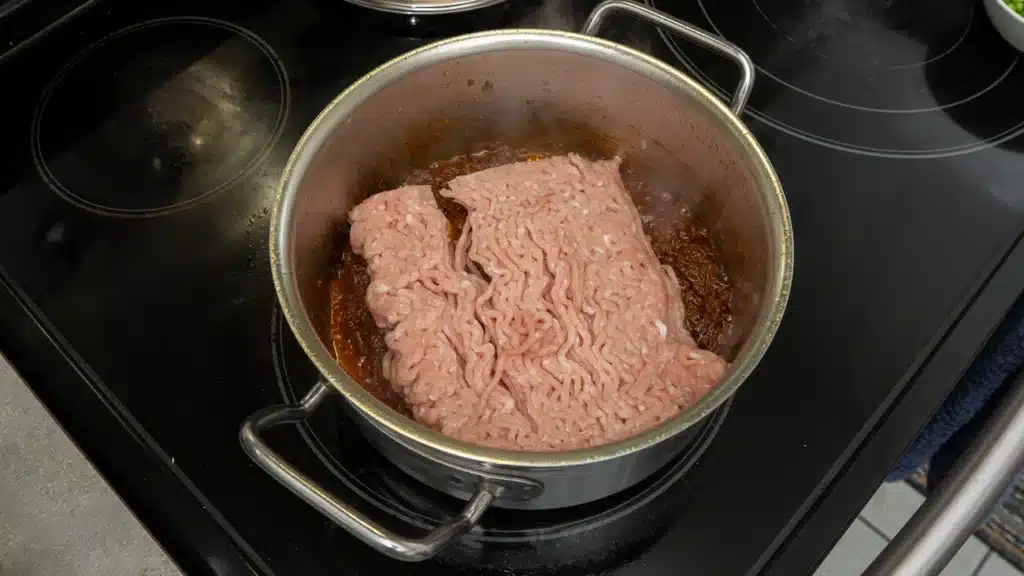 add ground chicken and cook for 5-6 minutes