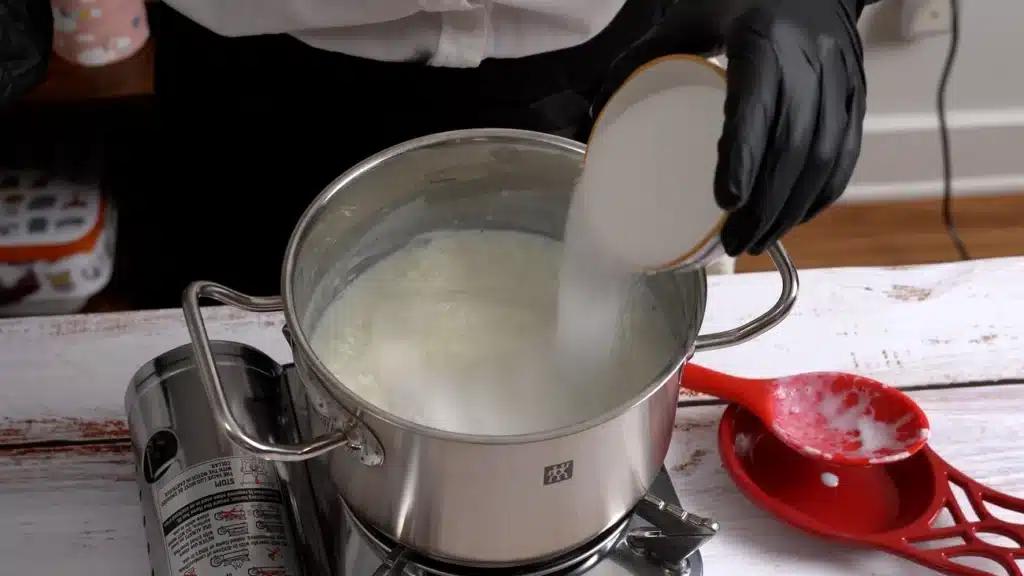 add sugar and let it simmer until thicken