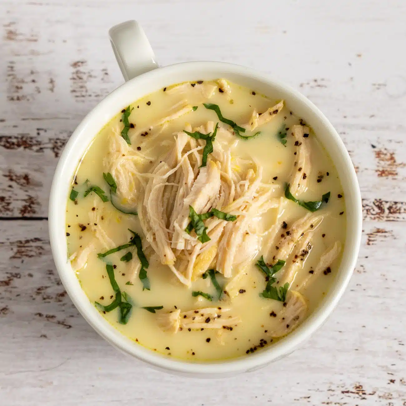 fresh lemon chicken soup - avgolemono soup