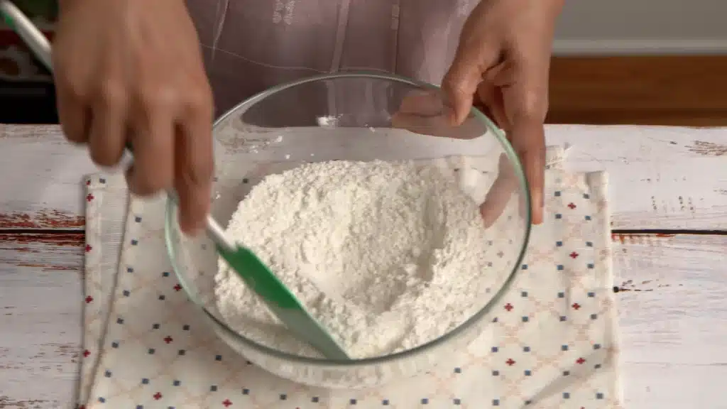 in a bowl mix all dry ingredients
