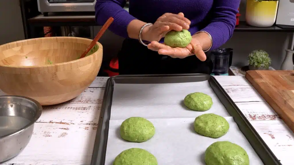Diabetic Friendly! The Best Low Carb Quinoa Peas Bun make small balls and shape them as bun