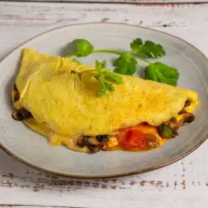 Mexican American Omelette : Spicy & Cheesy Breakfast Mexican American omelette - mushroom omelette