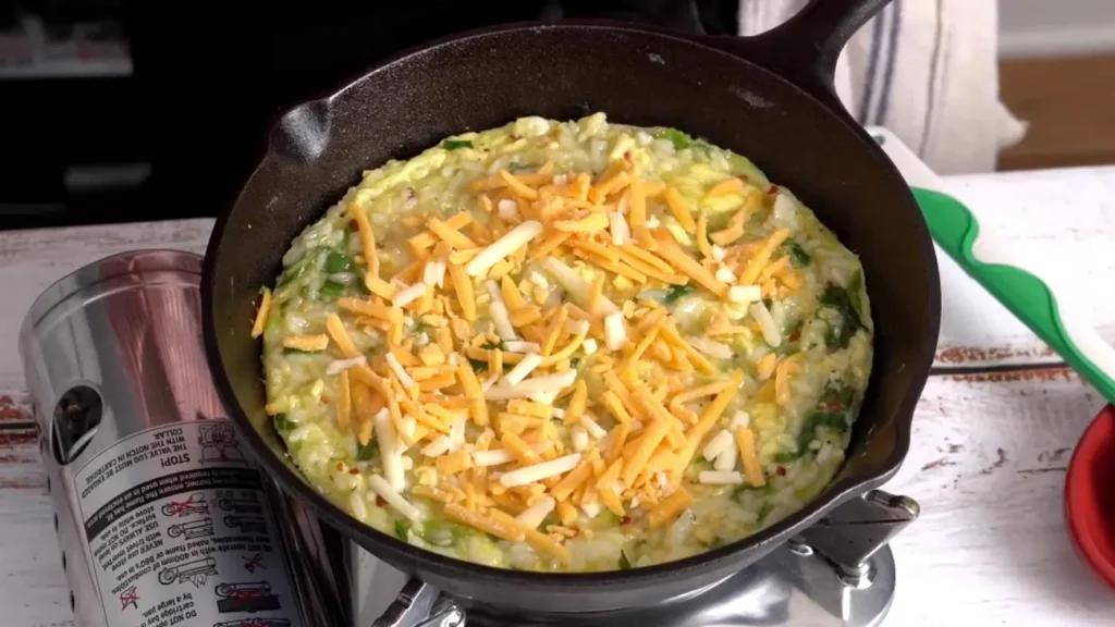 add cheese when egg is set