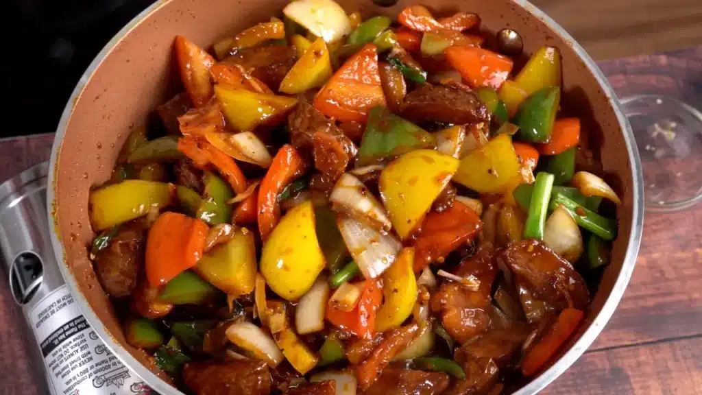 Spicy Devilled Potatoes ( Sri Lankan Inspired ) add chili and green onion