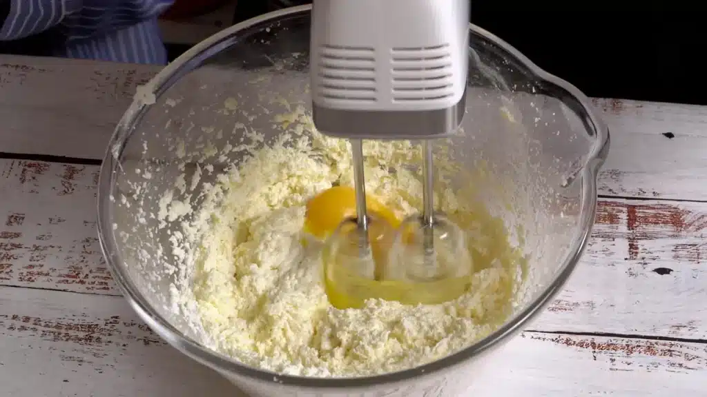 add egg one by one and blend