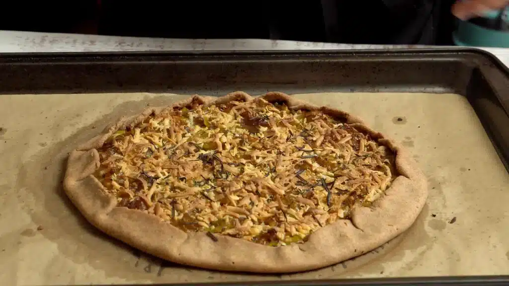 Healthy Leek Rustic Pie For Your Gut & Blood Sugar bake in oven