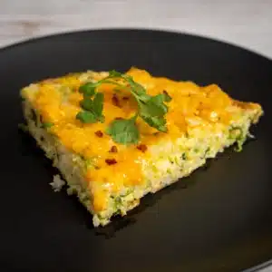 cheddar rice omelette