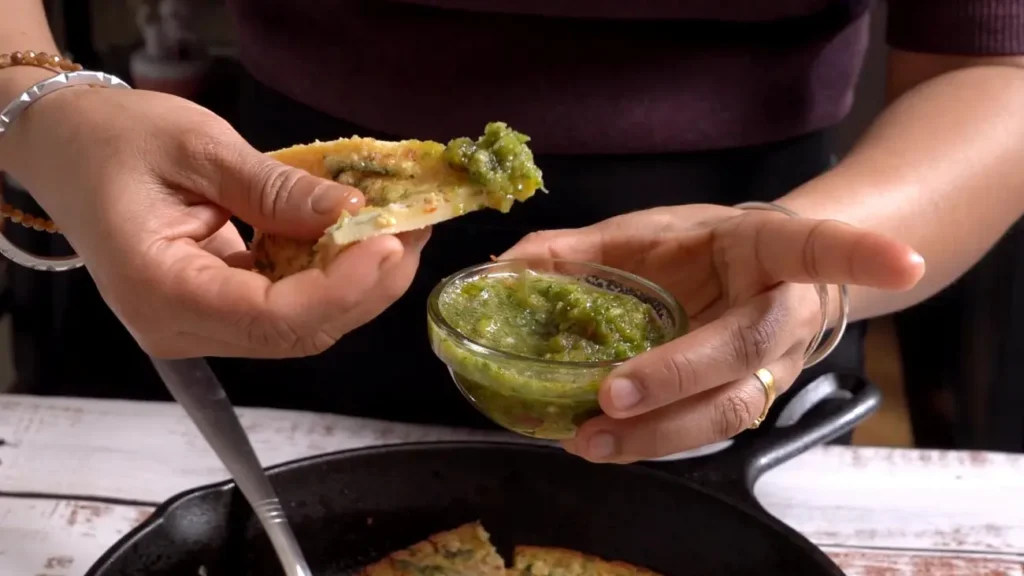 Chickpea Farinata - Healthy, Savory Pancake for Breakfast or Dinner enjoy with any sauce