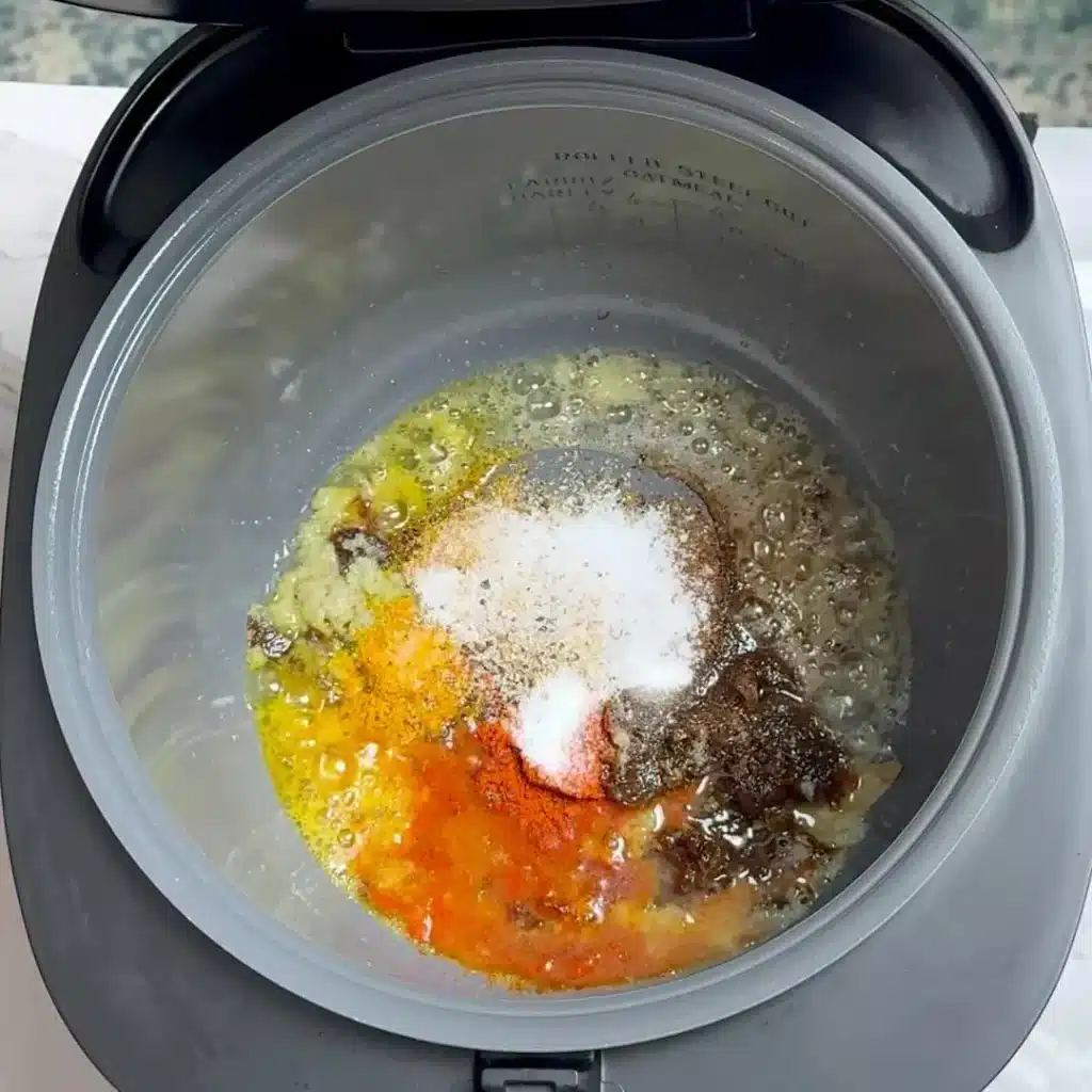 Slow Cooker Chickpea: Easy & Spiced Dinner Recipe add caramilized onion & dry ingredients