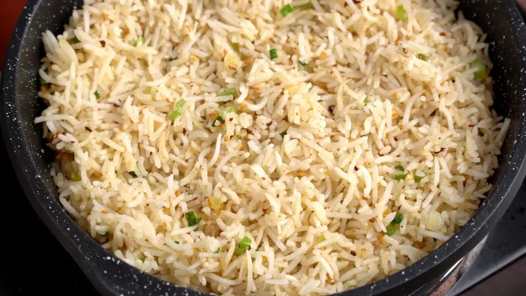 Butter Garlic Rice : Quick & Easy Using Leftover Rice add rice and mix